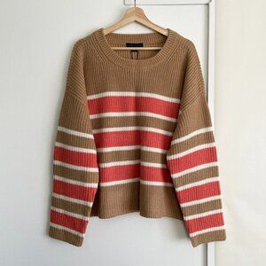 Sanctuary Chunky Knit Striped Crewneck Sweater